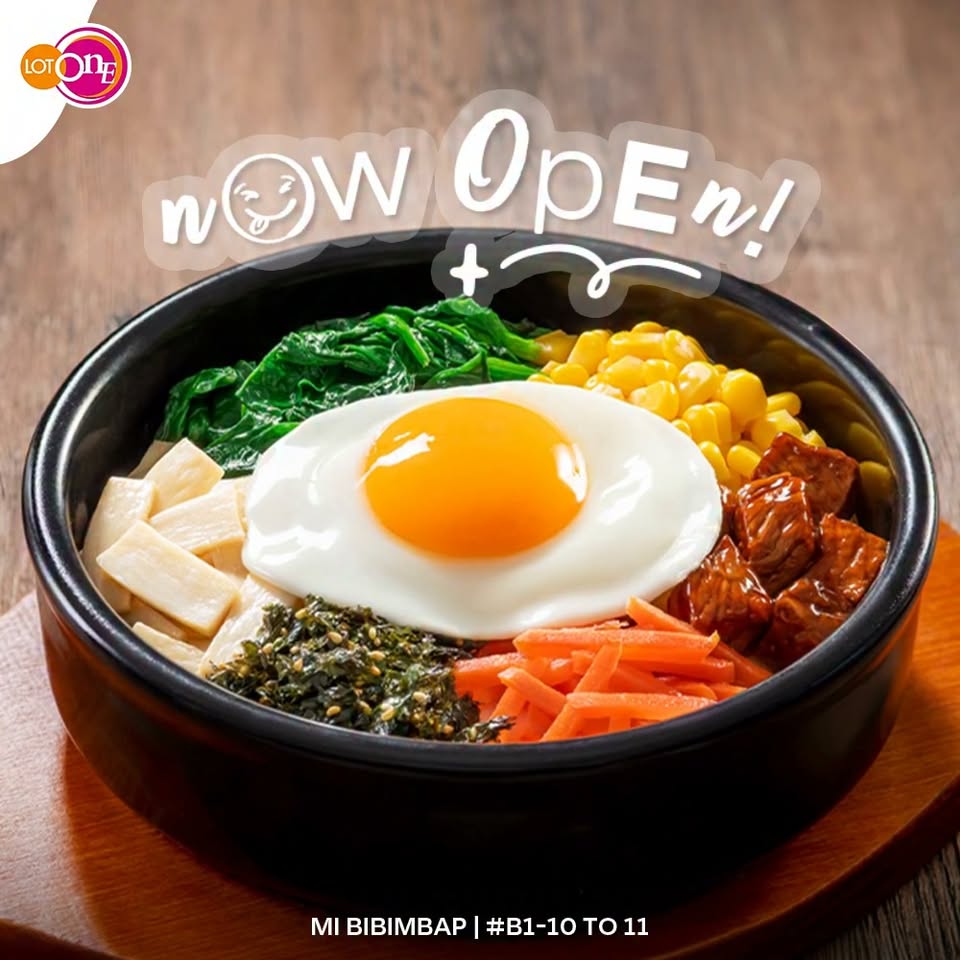 MI Bibimbap promotional graphic at Lot One