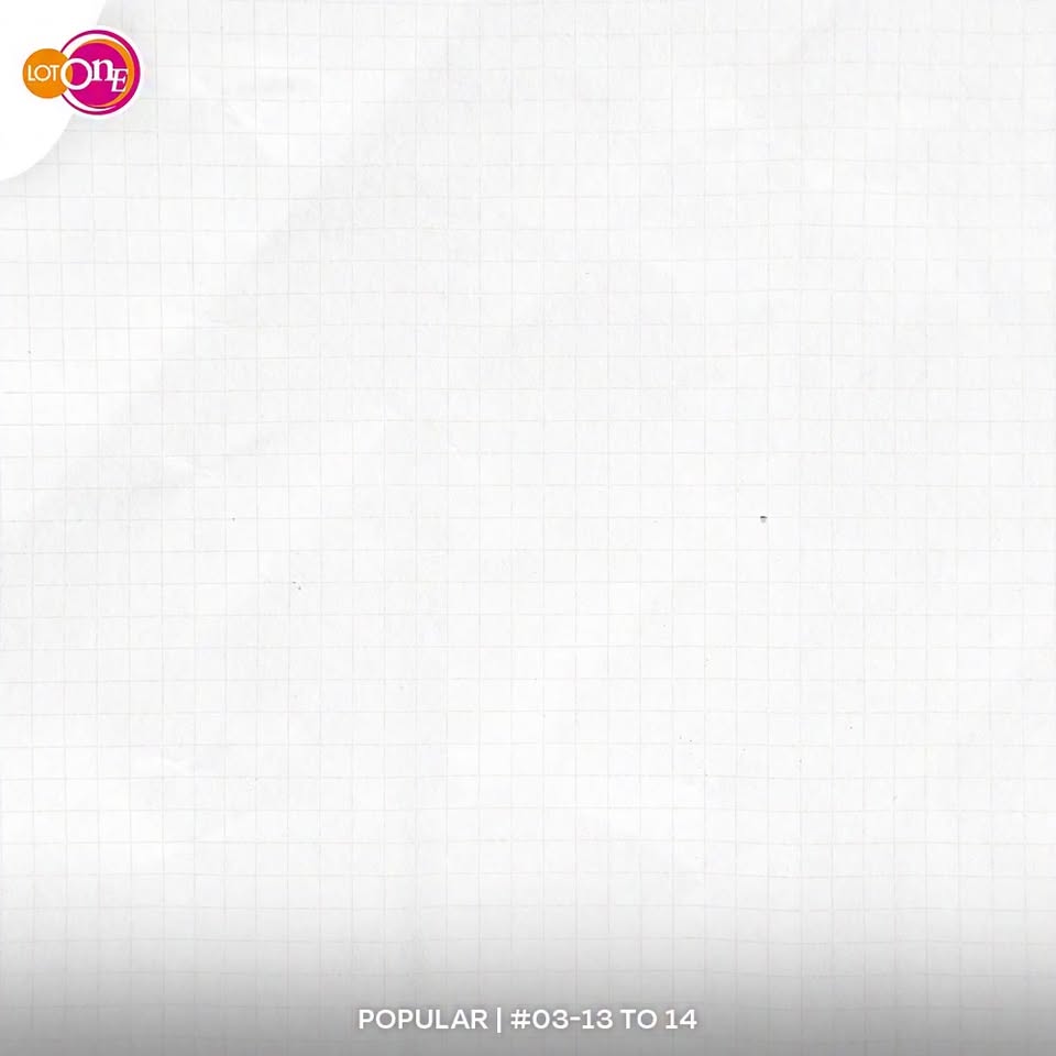 Popular Bookstore at Lot One #03-13 to 14 featuring writing essentials and stationery on grid paper background