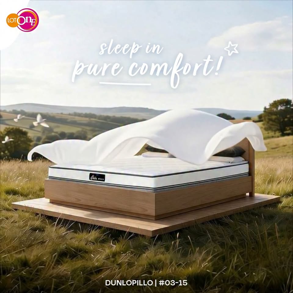 Dunlopillo mattress comfort and support details at Lot One