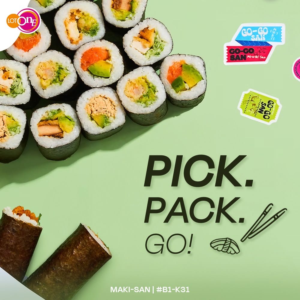 Maki-San grab-and-go sushi at Lot One Mall