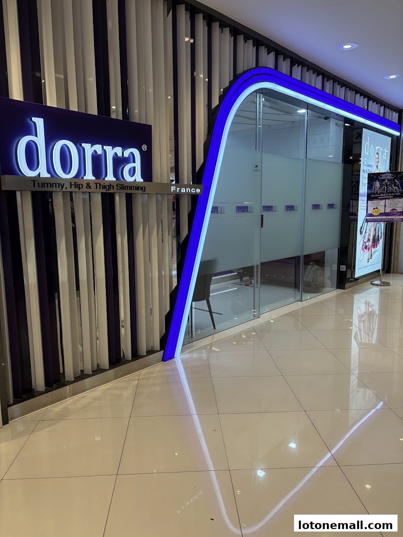 The modern storefront of Dorra Slimming, specializing in lower body slimming treatments.