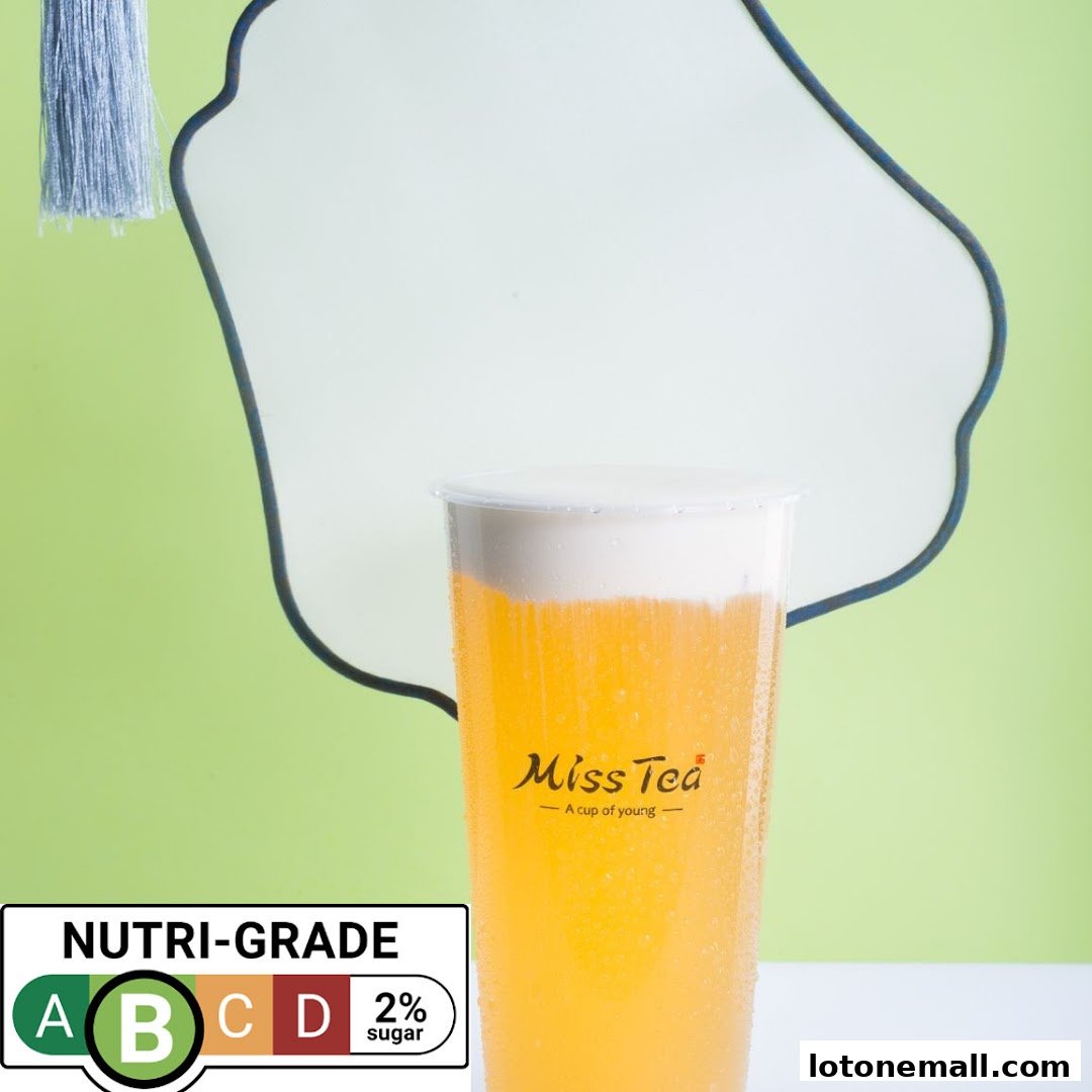 A refreshing beverage from Miss Tea with a Nutri-Grade B rating and 2% sugar.