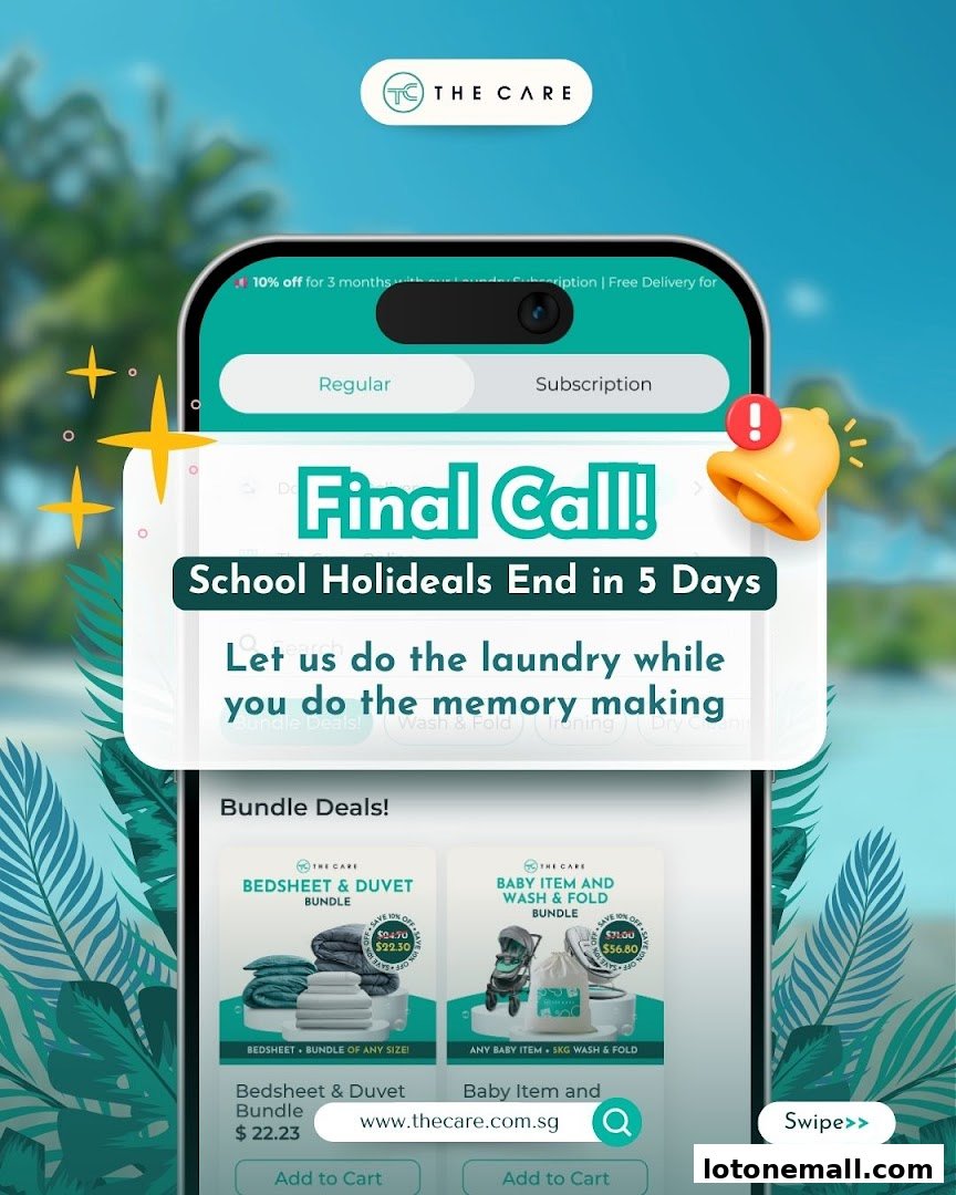 A mobile app interface showing laundry bundle deals with a 'Final Call' promotion.