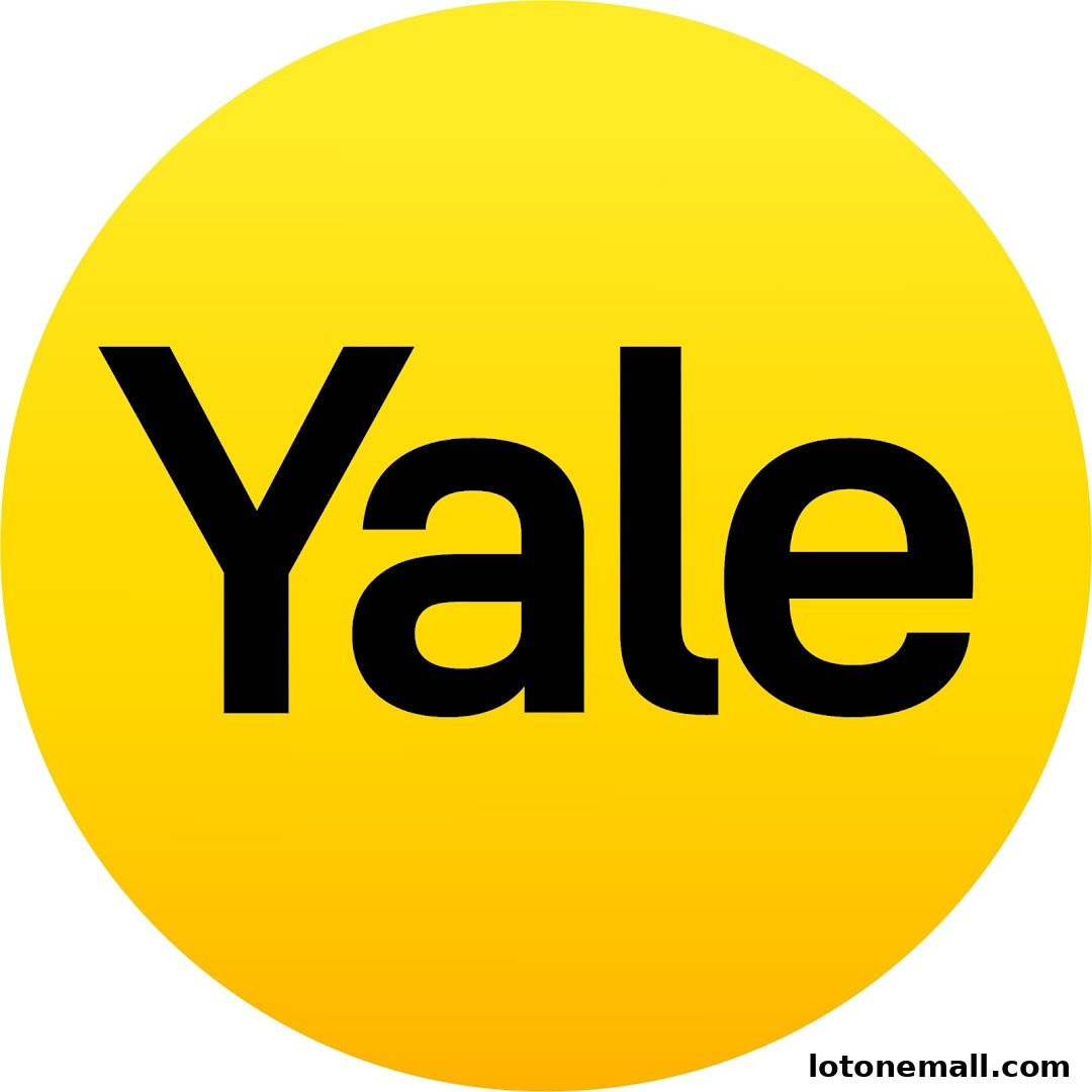 The Yale logo is displayed prominently on a bright yellow circular background.