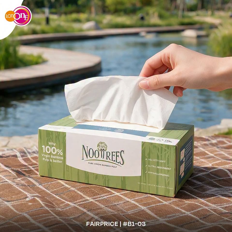 NooTrees Pure Virgin Bamboo Pulp Facial Tissue at Lot One